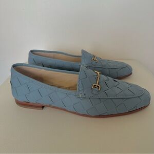 Sam Edelman Loraine Woven Horsebit Loafers Aspen Sky Blue | Size 9.5
